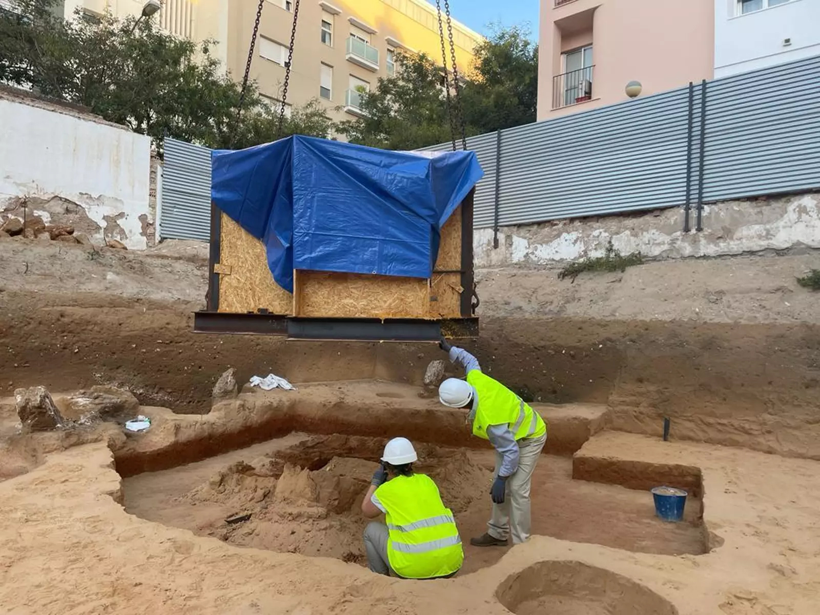 Todo el proceso de traslado del columbario romano a Kotinoussa